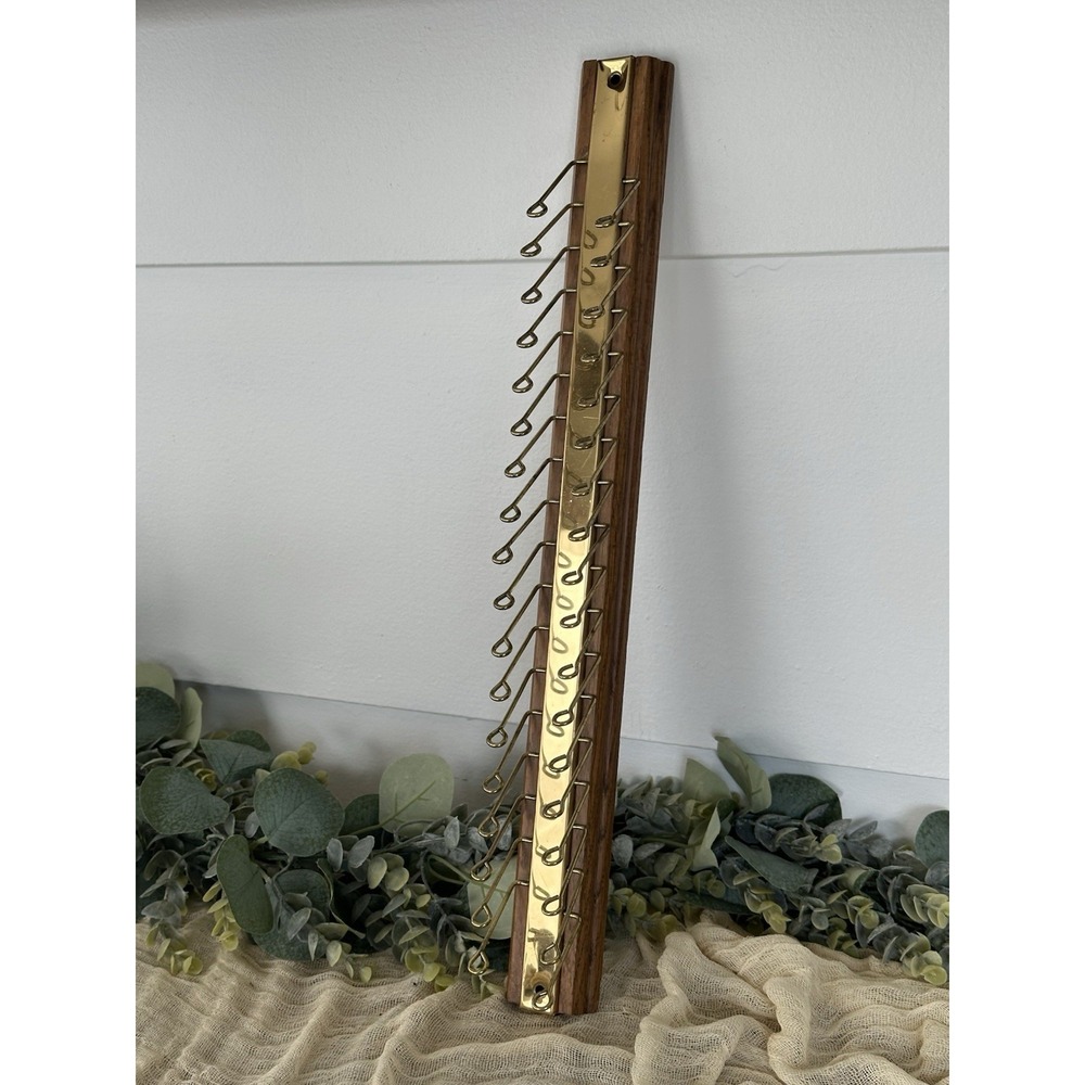 Vintage Dante American Walnut Tie Rack‎ Hanger Closet Mid Century 36 Slot